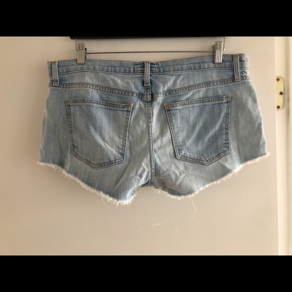 Current/Elliot Light Wash Cut-Off Denim Shorts - Picture 2 of 3